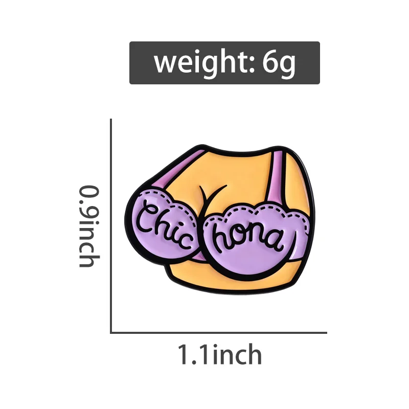 Sexy And Voluptuous Boobs Enamel Pins Brooch Chic Hona Breast Metal Brooches Clothes Lapel Badge Fashion Jewelry Friends Gift