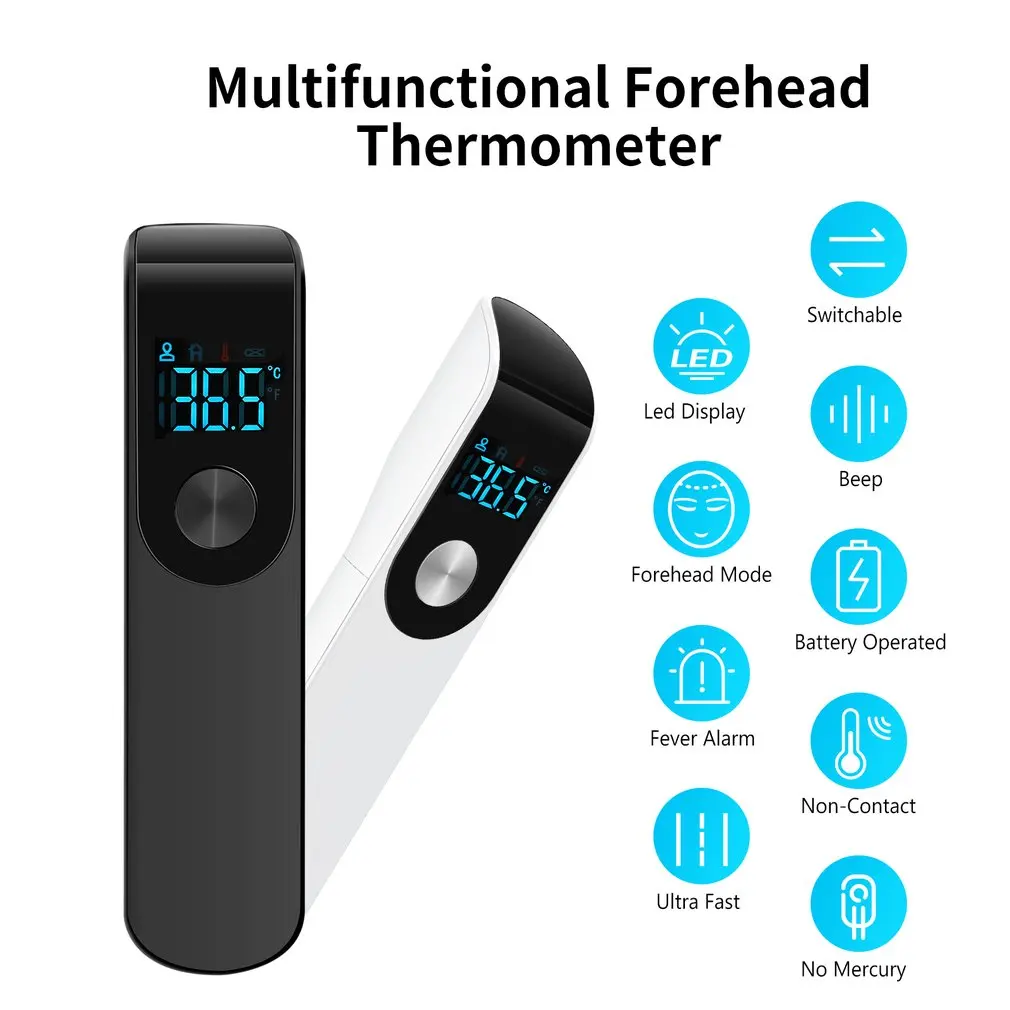 Medical Temperature Infrared Thermometer Forehead Digital Non-contact Thermomete LCD Display Fever Measure Tool For Baby Adult