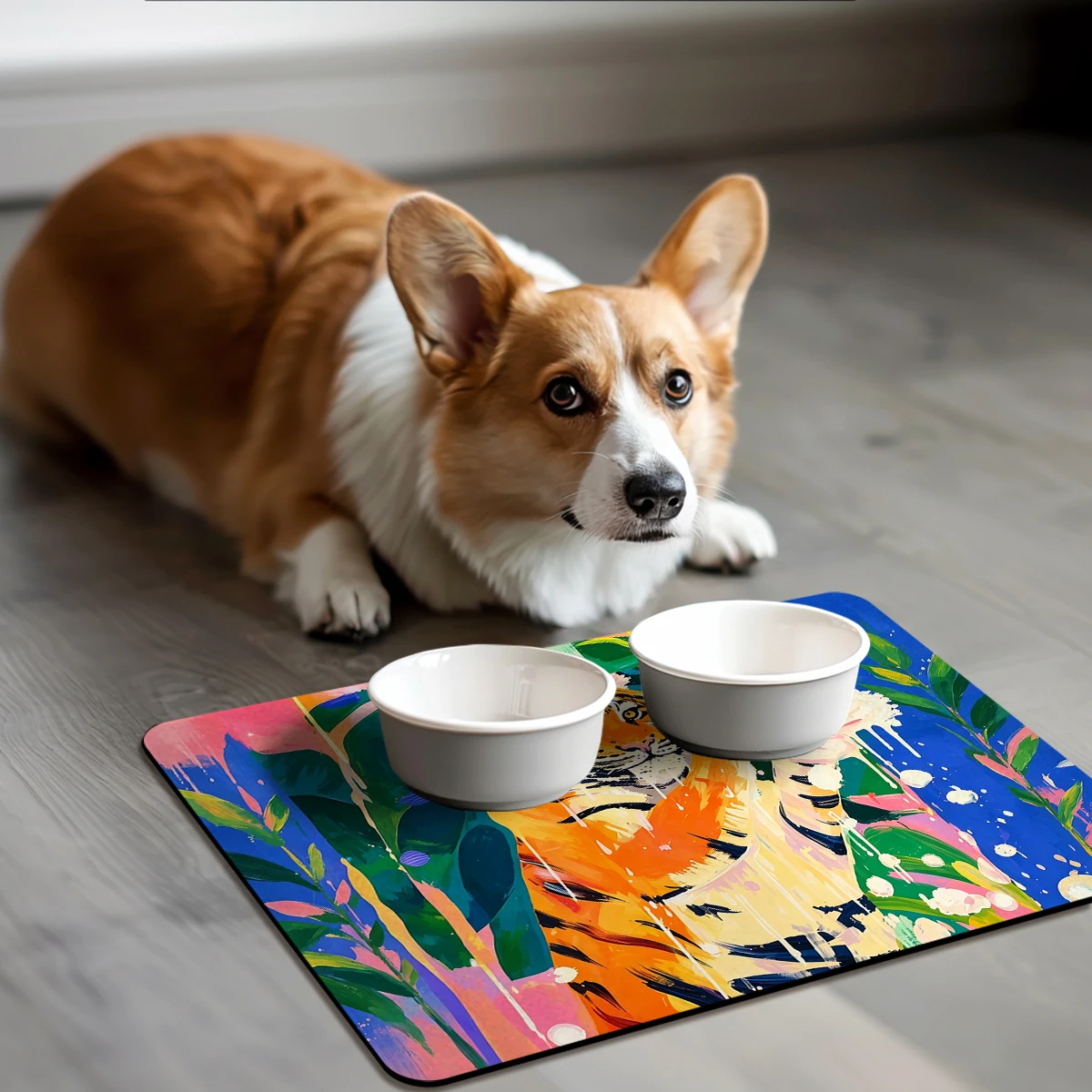 Cute Giraffe Pattern Polyester Absorbent Mat - Lovely Decorative Mat for Home, Ideal for Kitchen & Daily Use