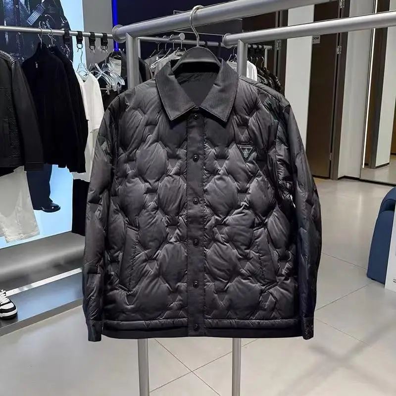 

Мужская легкая пуховая куртка Bird Poer для осени и зимы, повседневная рабочая одежда, модная куртка-рубашка, легкая пуховая куртка в городском повседневном стиле