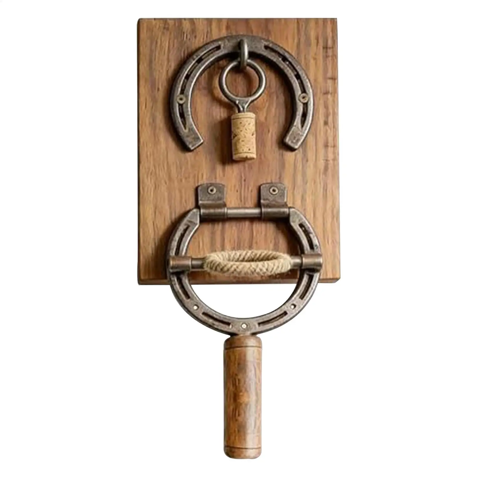 Wall Mounted Wine Bottle Opener Vintage Horseshoe-shape Kitchen Wine Opening Tool Farmhouse Corkscrew For Housewarming Home Bar