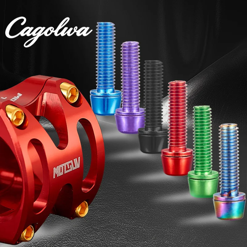 Cagolwa Mountain bike stem screw Titanium-coated colorM5*18MM   Front fork fixation 60pcs