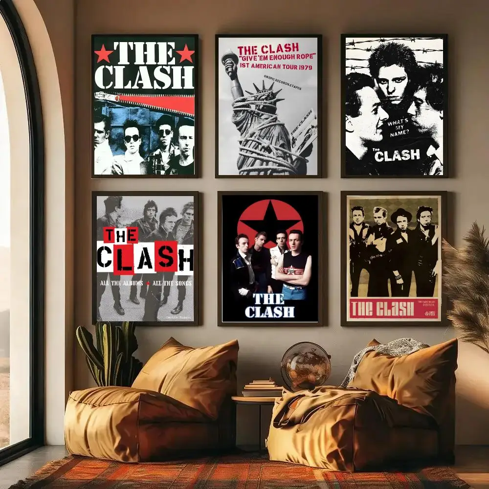 The Clash Poster High-definition Waterproof Poster Stickers, Suitable For Bedroom, Living Room, Home Decoration