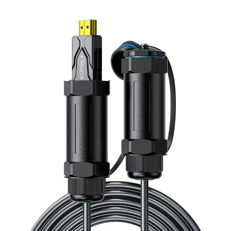 

DTECH 100m HD 3D HDR Video Hdmi Cable With Waterproof Shell 8K HDMI Armor Fiber Optic 2.1V Cable for Monitor and Projector