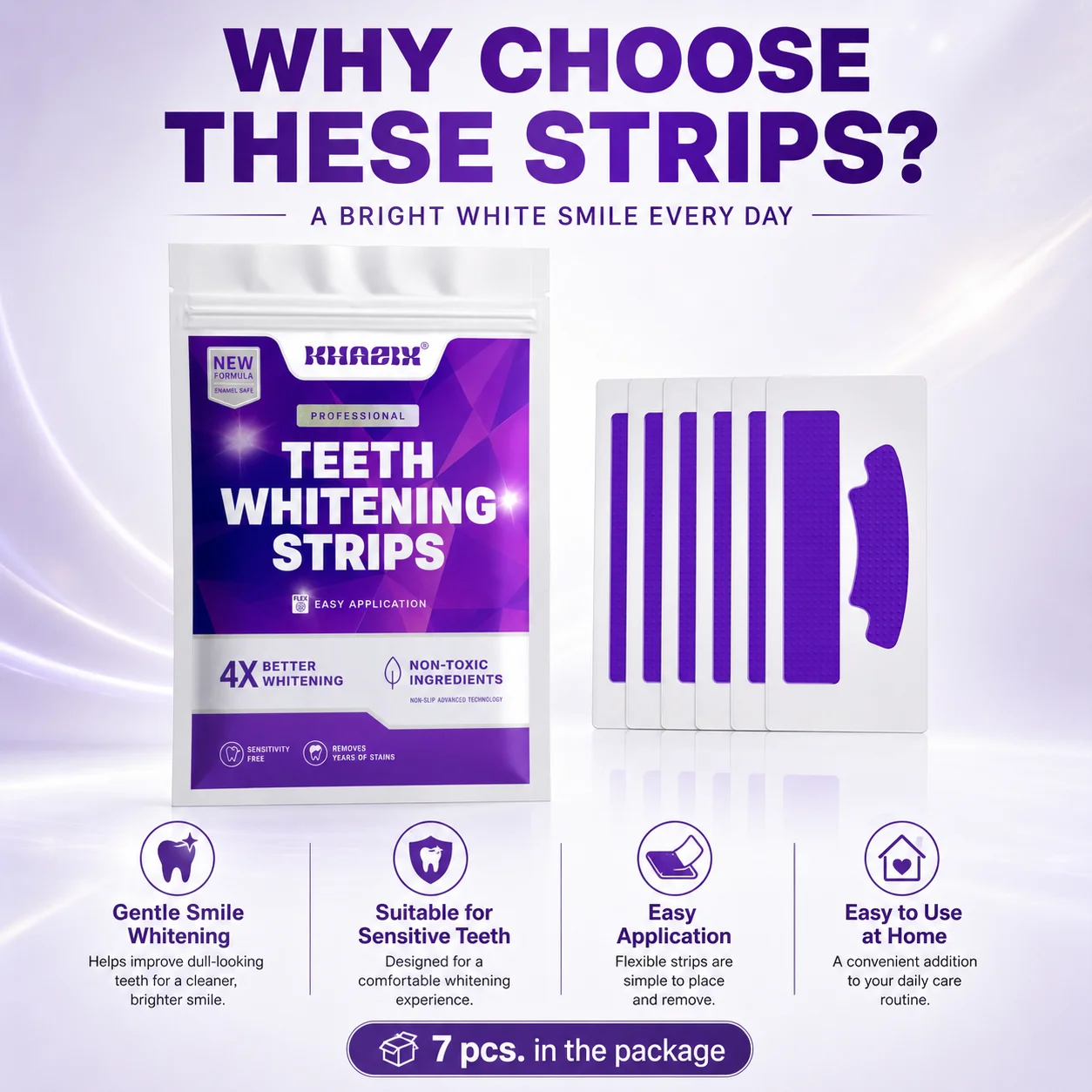 Zahnaufhellungsstreifen 7 Paar – Teeth Whitening Home Kit Bewertung und Preis