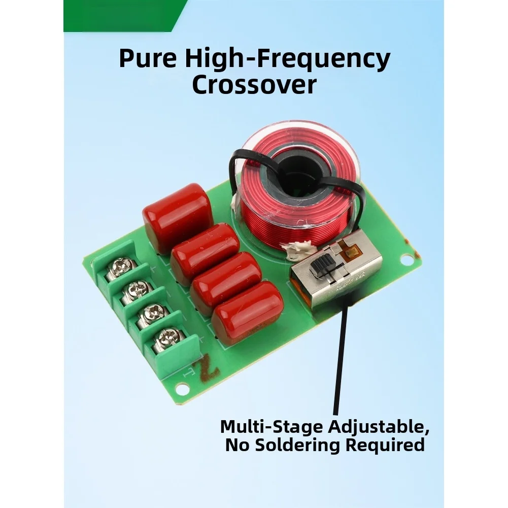 100W Adjustable Audio Crossover Tweeter For Frequency Divider 75x48mm No Soldering For Car Home Theater Speaker System Accessori