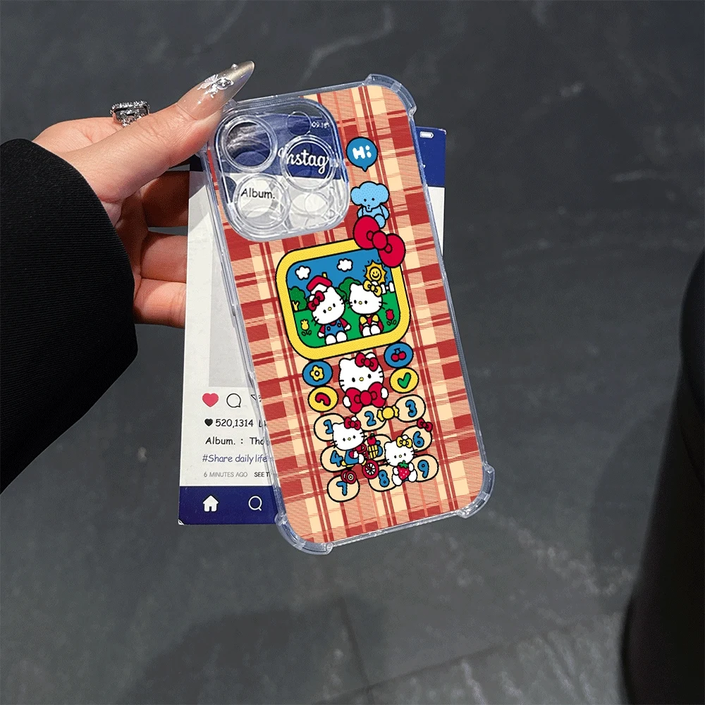 

Hello Kitty Cat Mobile Phone Cases For IPhone 16 IPhone 16/15/14/13/12/11/x/xs/xs Max Woman Clear Phone Case Hello Kitty Toys