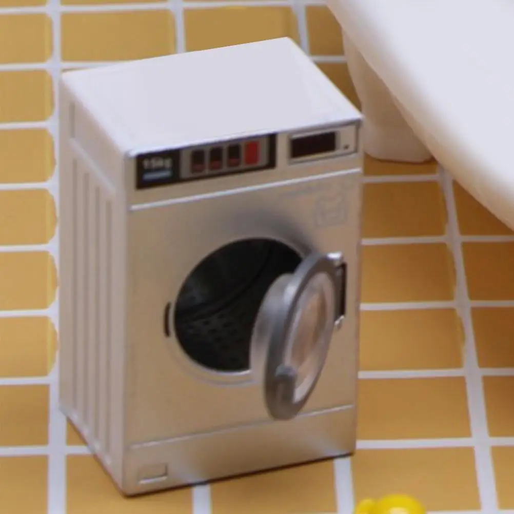 Mini Washing Machine Model Baby Toys Dollhouse Electrical Appliance Toddler