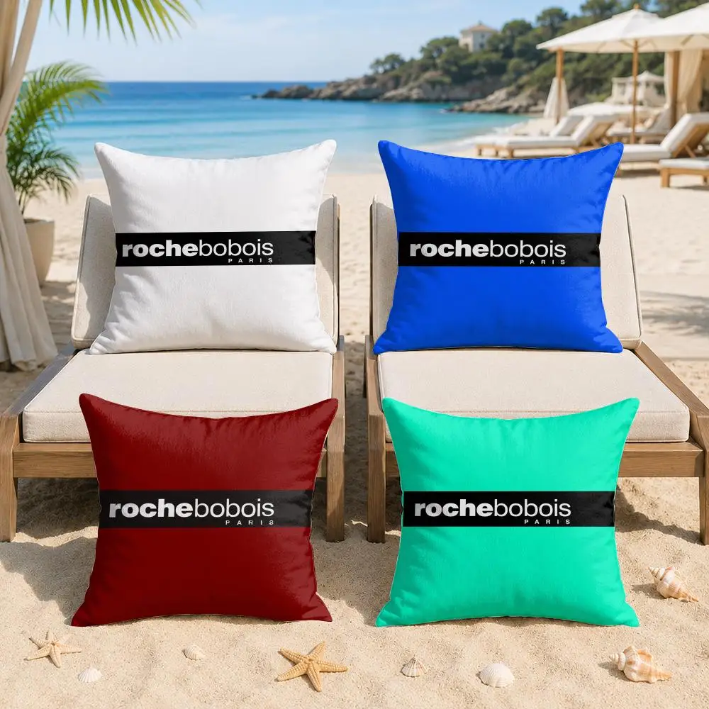 R-Roche Fashion B-Bobois Cushion Cover Silky Short Plush Invisible Zipper Dustproof Sofa Pillow Case For Home Decor