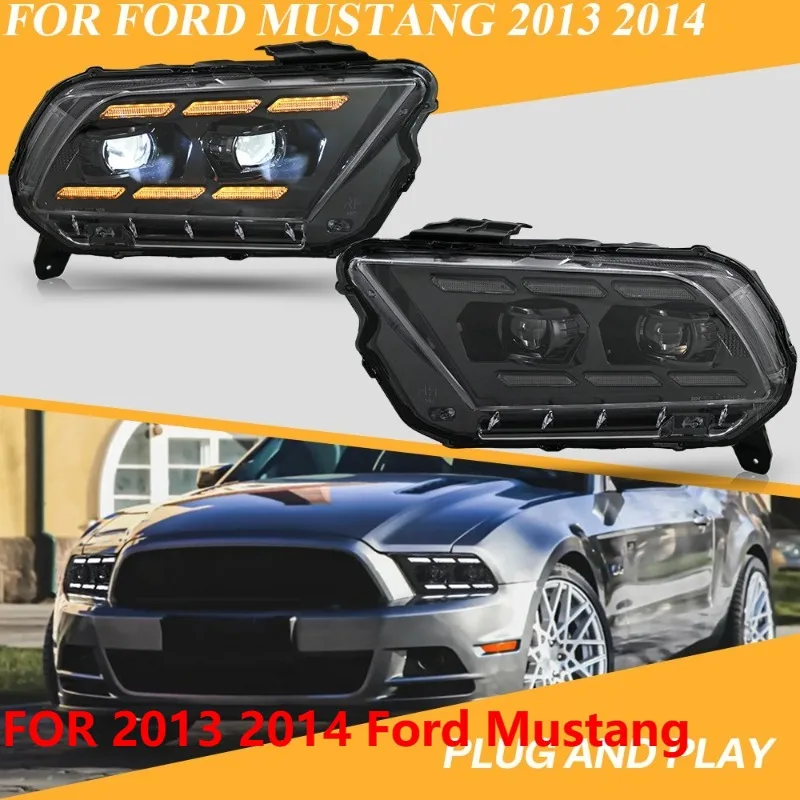

Пара светодиодных фар проектора для Ford Mustang 2013-2014 годов — передняя лампа в сборе