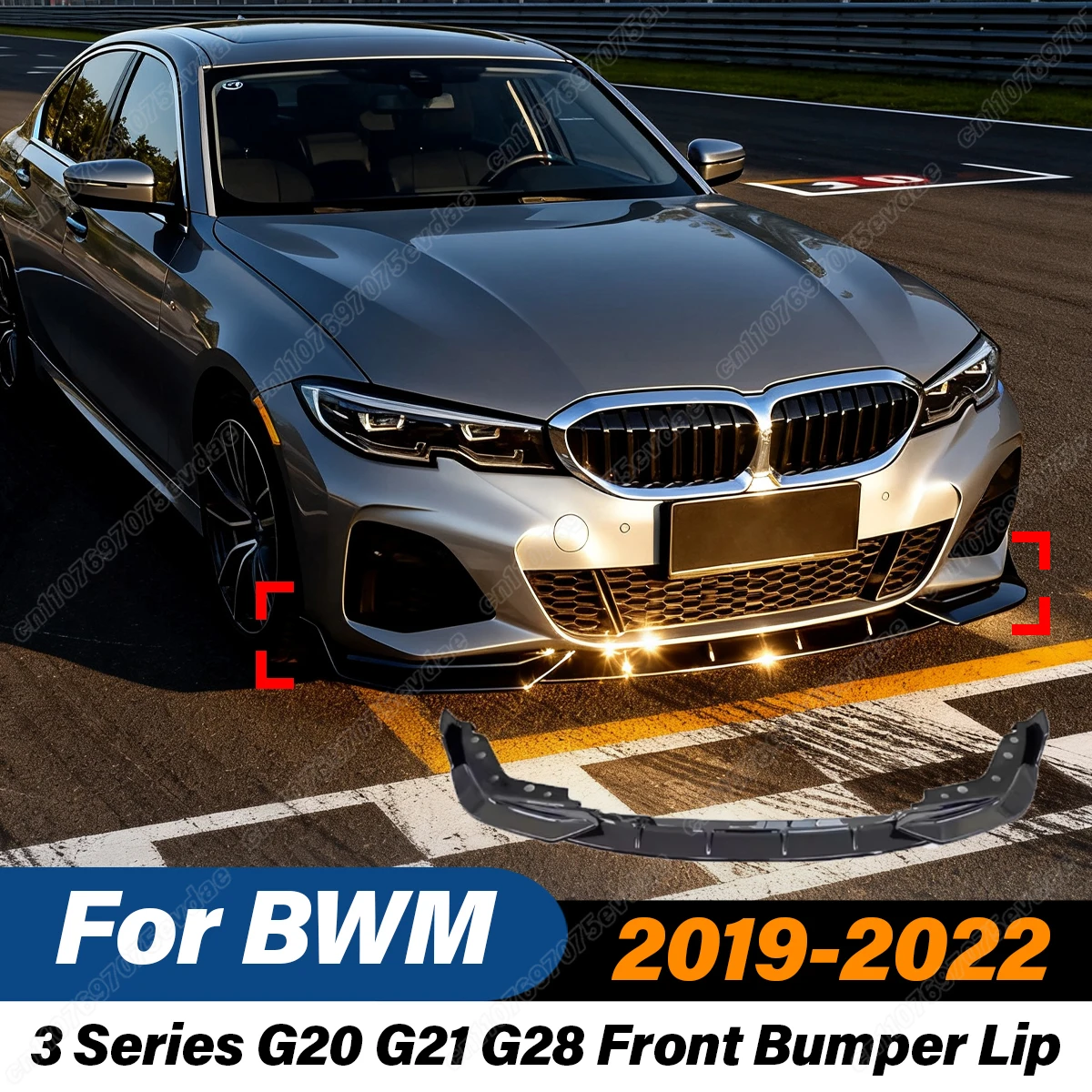 

For BMW 3-Series G20 G21 G28 2019 2020 2021 2022 Front Bumper Lip Splitter Guard Protector Body Kits AutoParts Exter Accessories