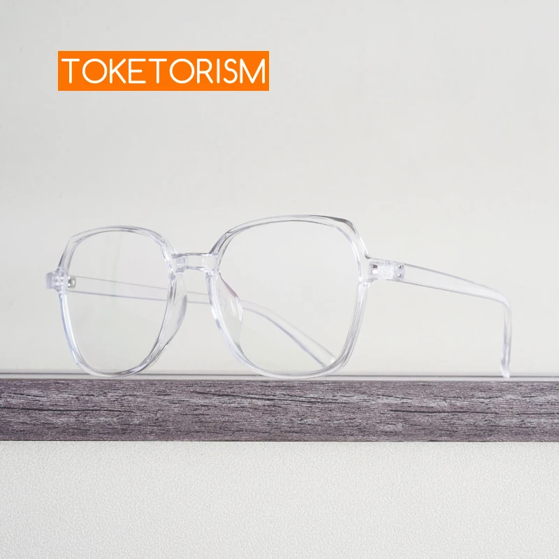 Toketorism Fashion Polygon Transparent Women's Glasses Anti Blue Eyeglasses Optical Eyewear 01002