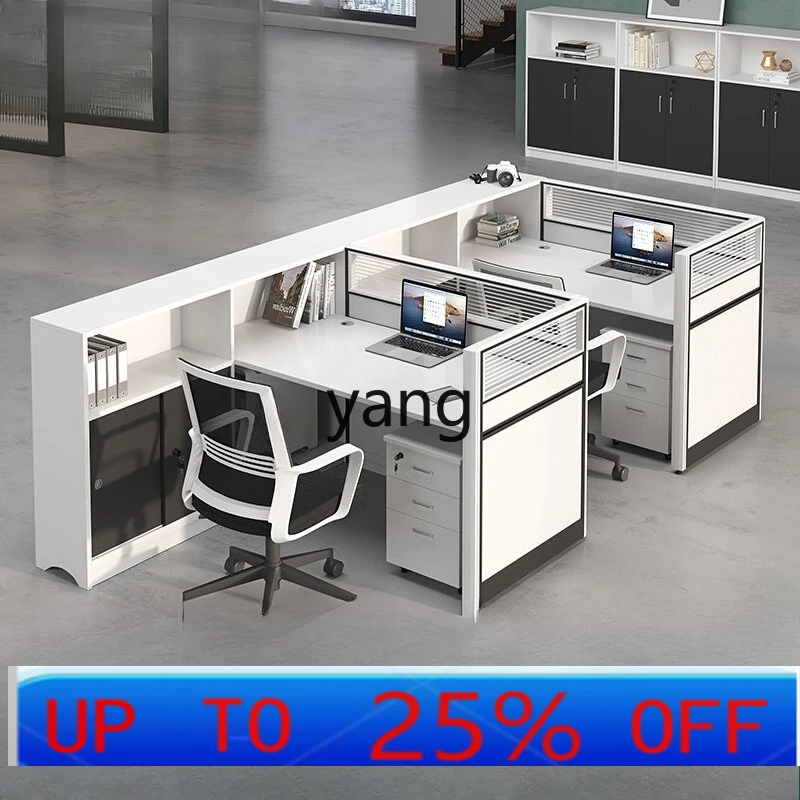 LM Workstation Staff Desk Card Space Desk Single Finance Office Screen Card Block