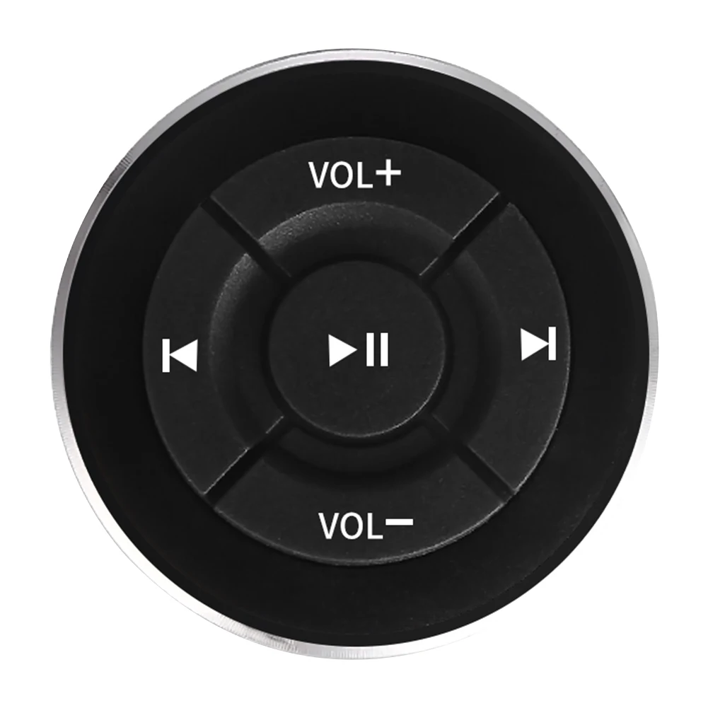 Bluetooth-compatible Car Media Remote Control Lightness and Portability No Space Occupy Steering Wheel Bike Handlebar for iOS