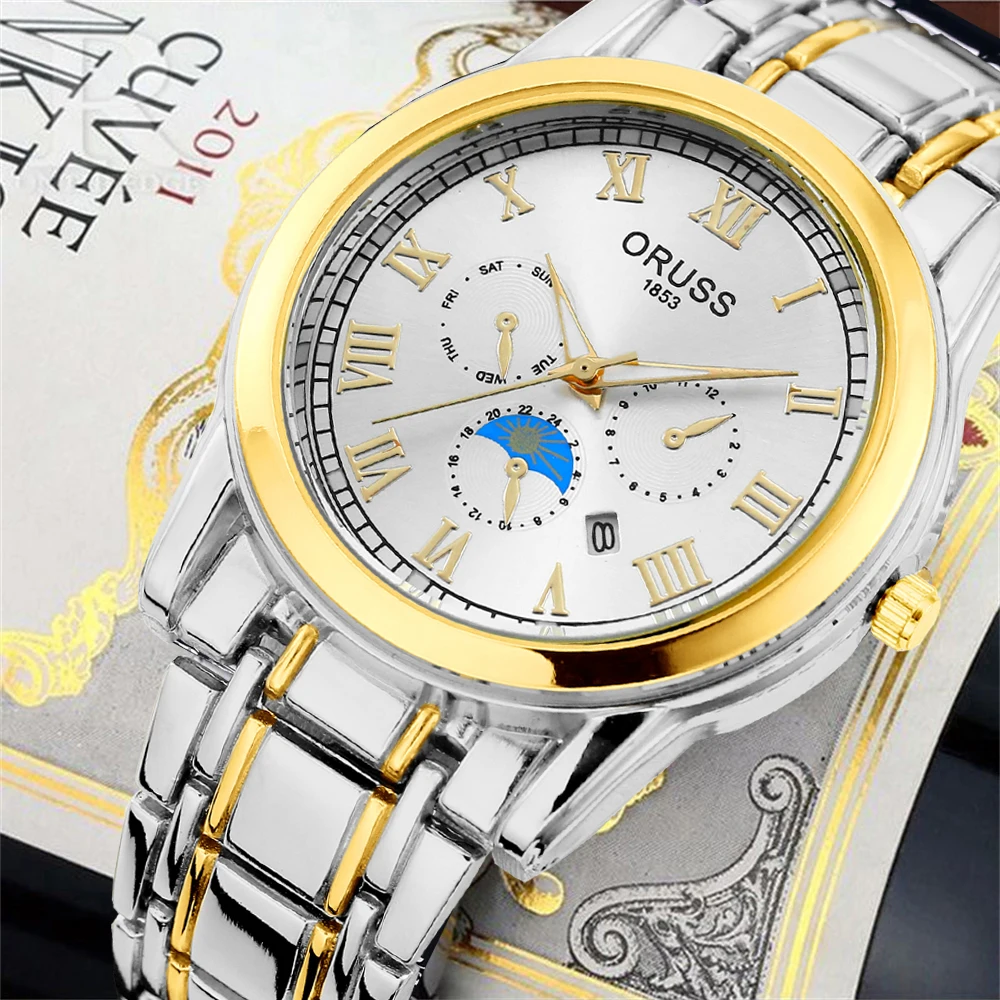 Classic men's watch fashion fashion personality gentleman casual durable handsome high-grade kinematic men's watch