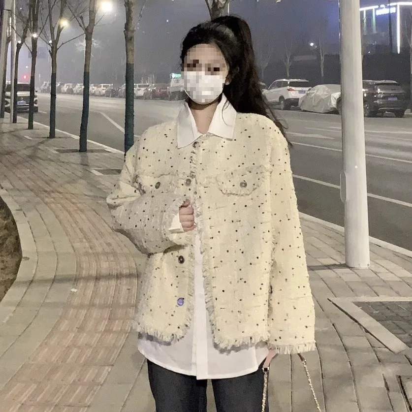 

Tweed Jackets Woman Petite Womens Summer Silk Satin Shiny Chiffon Party Evening Prom Wedding Night Clubwear Socialite Fancy Lady