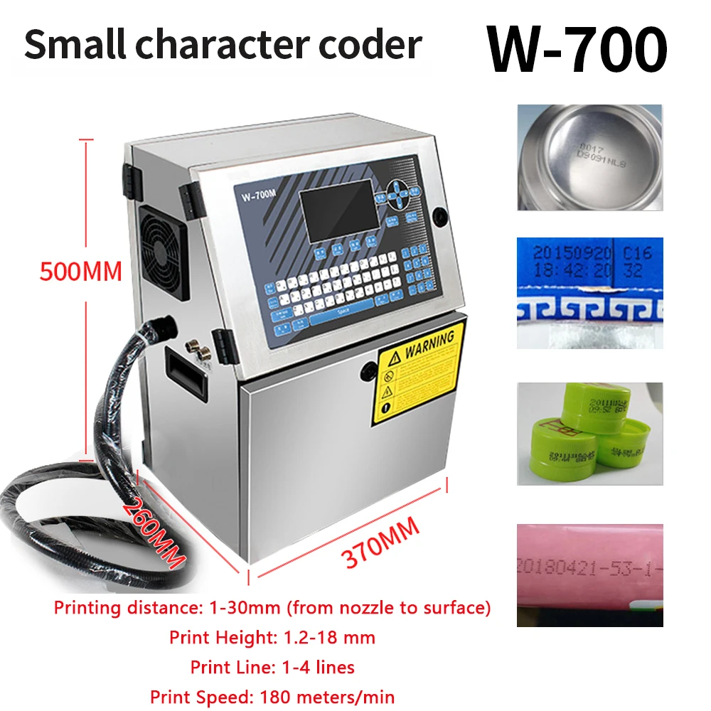 

Automatic Industrial CIJ Inkjet Printer Online Printer 220V For IP55 Inkjet Code Number Date Plastic Pipe Bottle Bag Pvc Id Card