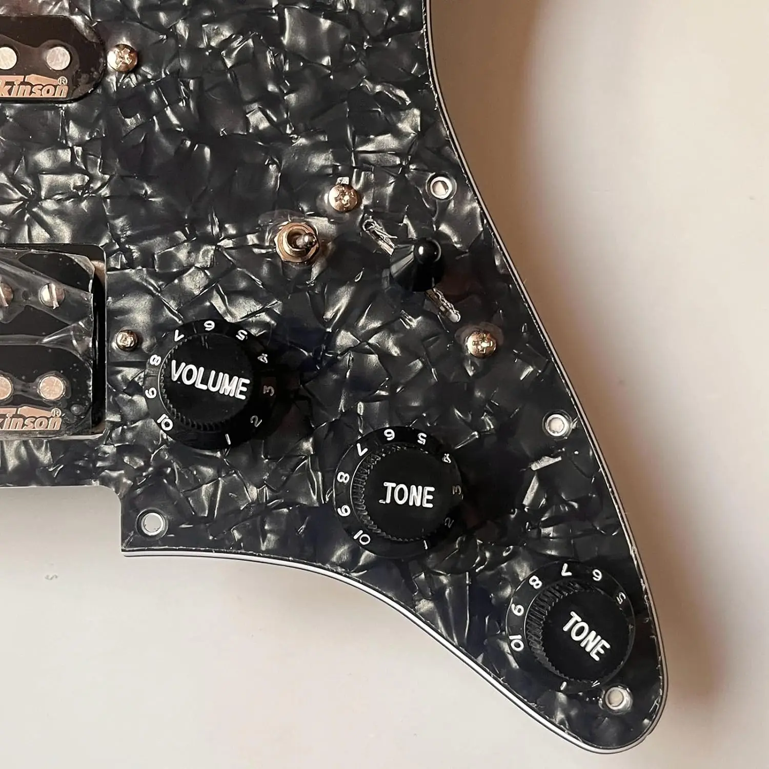 Upgrade SSH Prewired Guitar Pickguard Set, Alnico 5 Humbucker Pickups Multi-Switch 5-Way Type Pickup Protector Guitar Parts