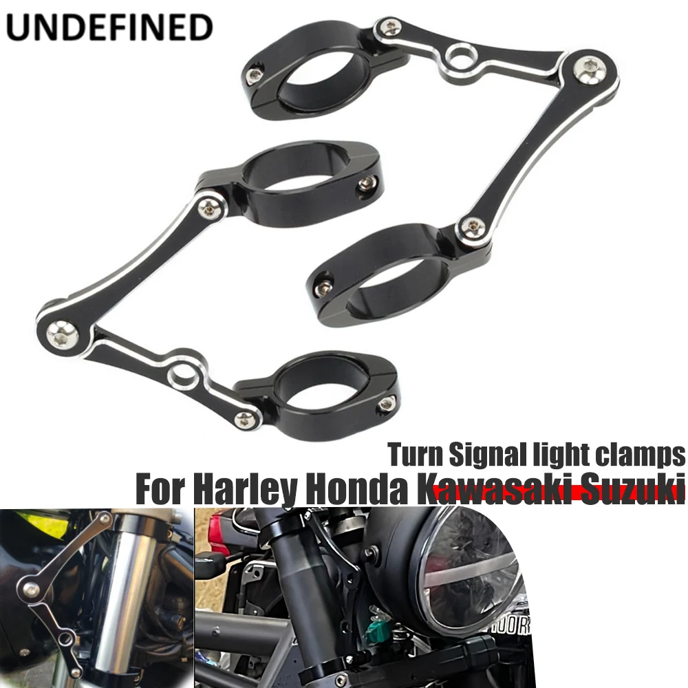 

Headlight Bracket 50mm-54mm For Harley Chopper Bobber Cafe Racer Custom Dyna Bikes Motorcycle Black Fork Tube Ear Clamps Holder