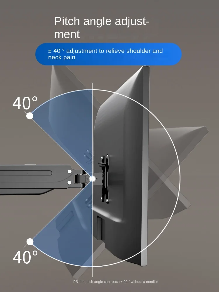 Elevated Column Display Cantilever Screen Bracket Free Rotation Air Pressure Lifting Suitable for AOC