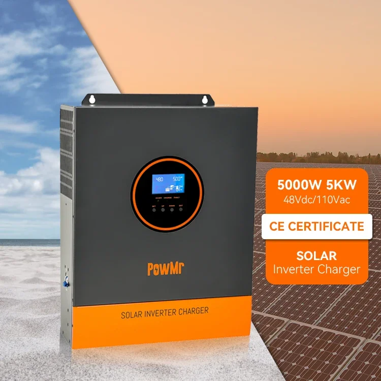 PowMr Single Phase 5KW 48V Solar Inverter 110/120V Max PV Voltage 500V MPPT Off Grid Solar Inverter