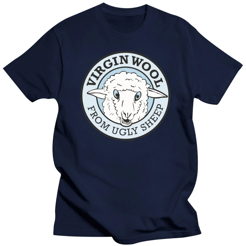 VIRGIN WOOL FROM UGLY SHEEP Humorous Adult T-Shirt All Sizes Cotton Tops New Unisex Funny Tee Shirt