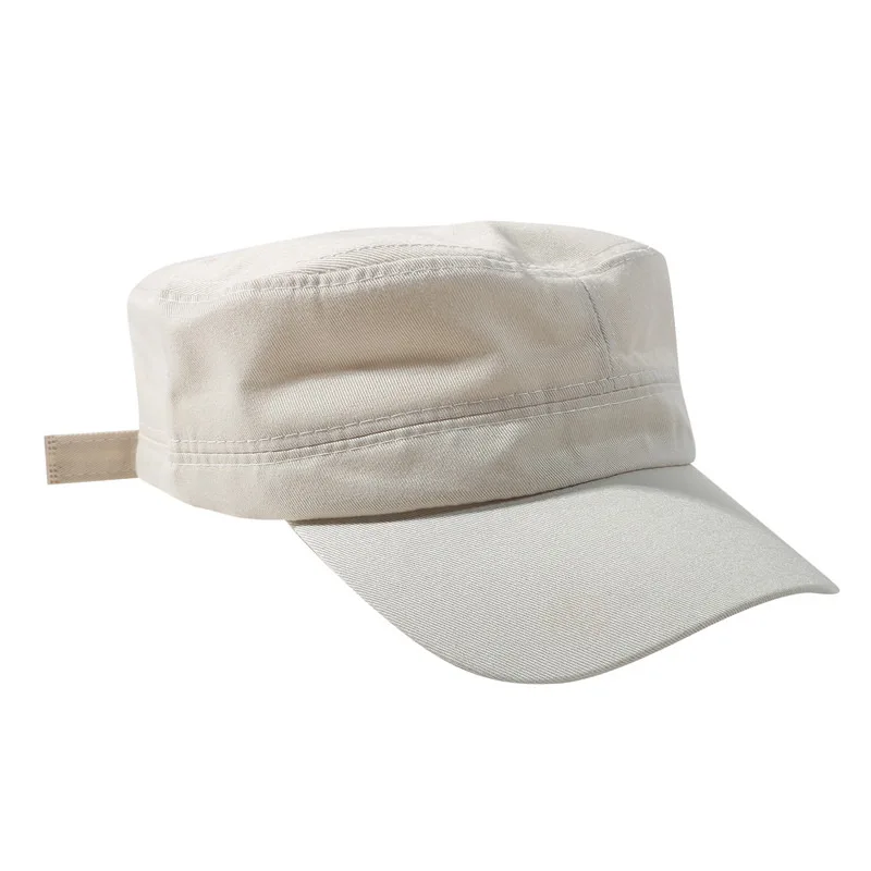 1PC Mode Männer Frauen Fünf Farben Unisex Einstellbar Klassischen Stil Plain Flache Vintage Armee Hut Kadett Militär Patrol Cap – Detail 23