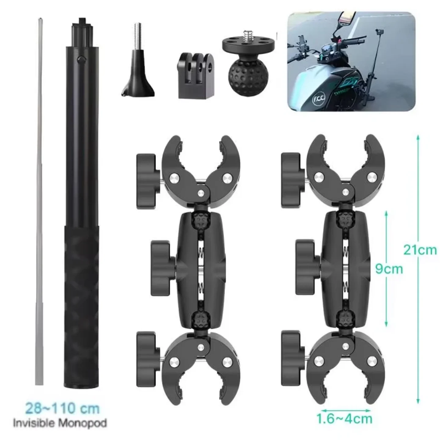 Sports Camera Accessory Kit For Insta360 One X2 X3 X4 Panoramic Selfie Stick For GoPro DJI Monopod Mount Bracket Accessory