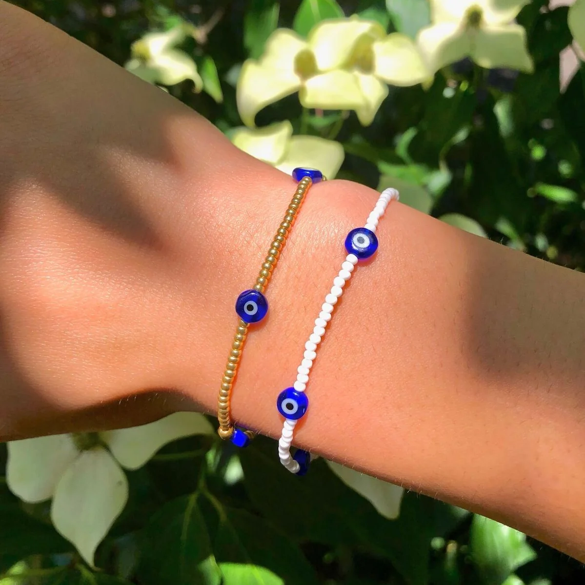 

CCGOOD Evil Eye Protection Bracelet Positive Energy Jewelry for Women Gift for Her Handmade Dainty Beads Bracelets