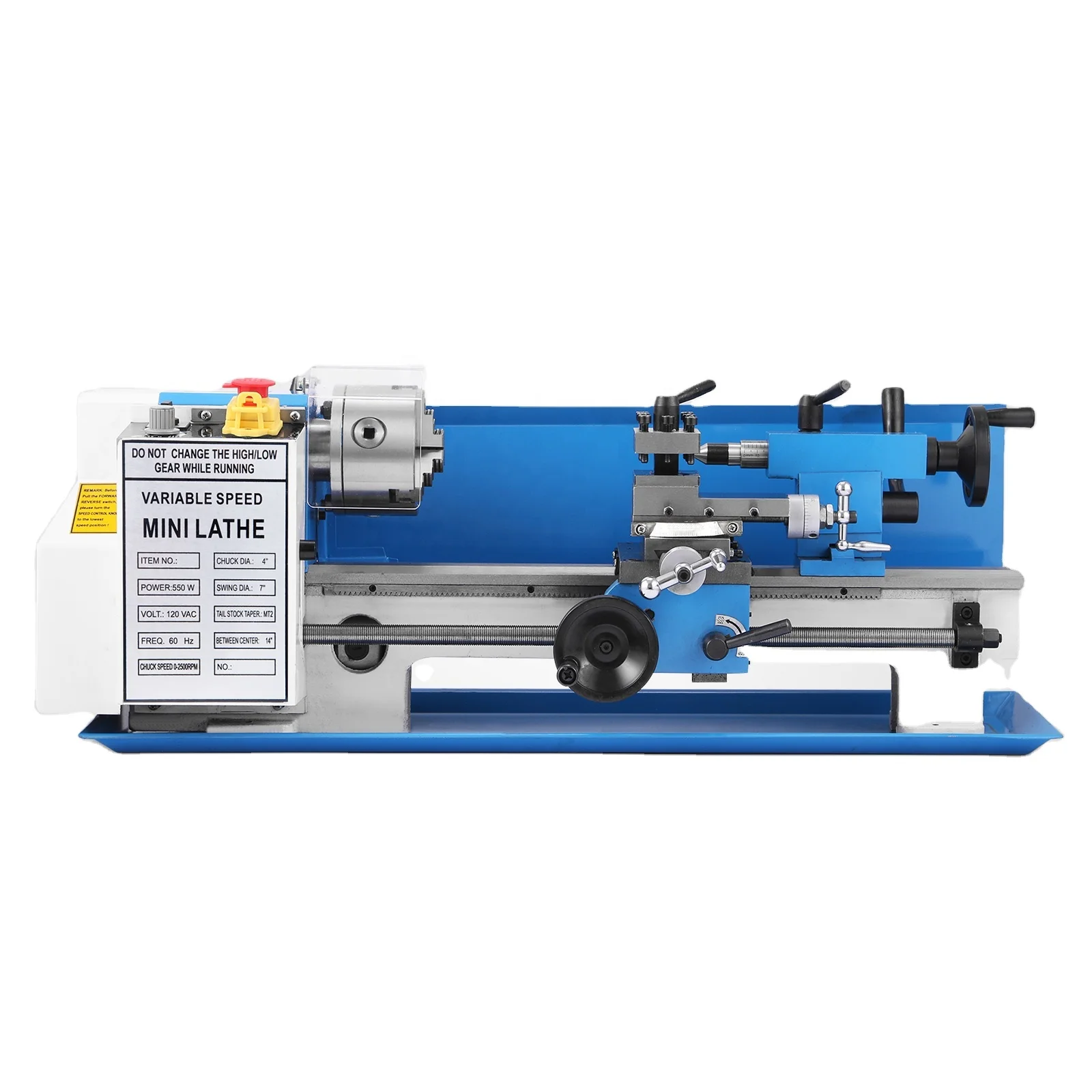 Metal spinning machine 550W Small lathe machine 7 x 12 Manual Wood Lathe  Metal Machine with CE