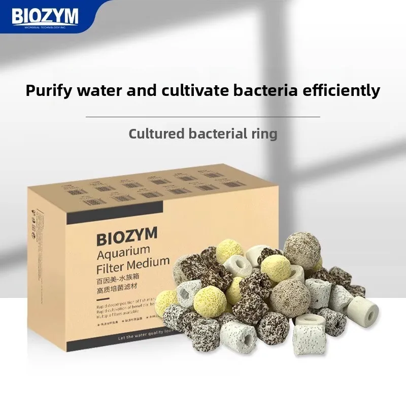 

BIOZYM 10-in-1 Aquarium Filter Media - Bio Mechanical Chemical Filtration with Ceramic Rings, Bio Balls, Activated Carbon
