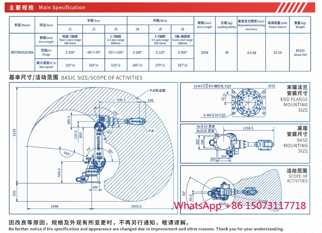 ذراع آلي متعدد الوظائف مع لحام تلقائي وتلميع وطحن ورش البليت والفرز البصري وصل حديثًا معتمد من CE