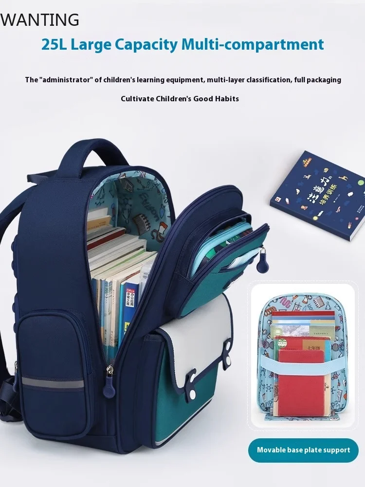 2024 High Capacity Children School Bags British Style Kids Backpack In Primary Schoolbag For Teenager Boys Waterproof Backpacks