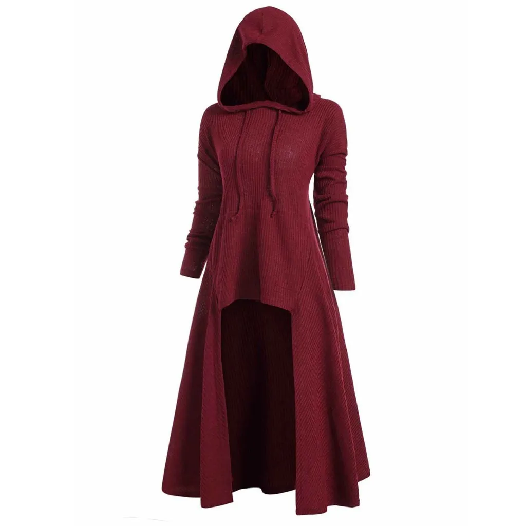 

Womens Fashion Vintage Cloak Fashion Hooded Creed with the same combat cloak Plus Size Sweater Medieval Long Cape Overcoat