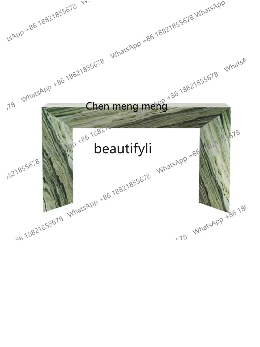 D178 Y Stunning wind tunnel stone entrance table Italian minimalist marble simple living room against the wall
