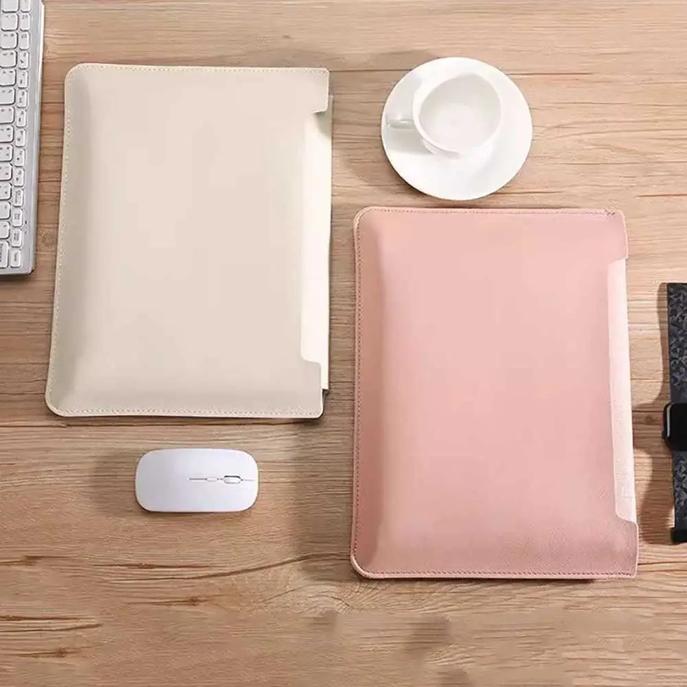 13 14 15 inch Shockproof Laptop Sleeve Case Waterproof Pu Leather Notebook Bag Ultra Thin Portable for HP/Dell/Surface