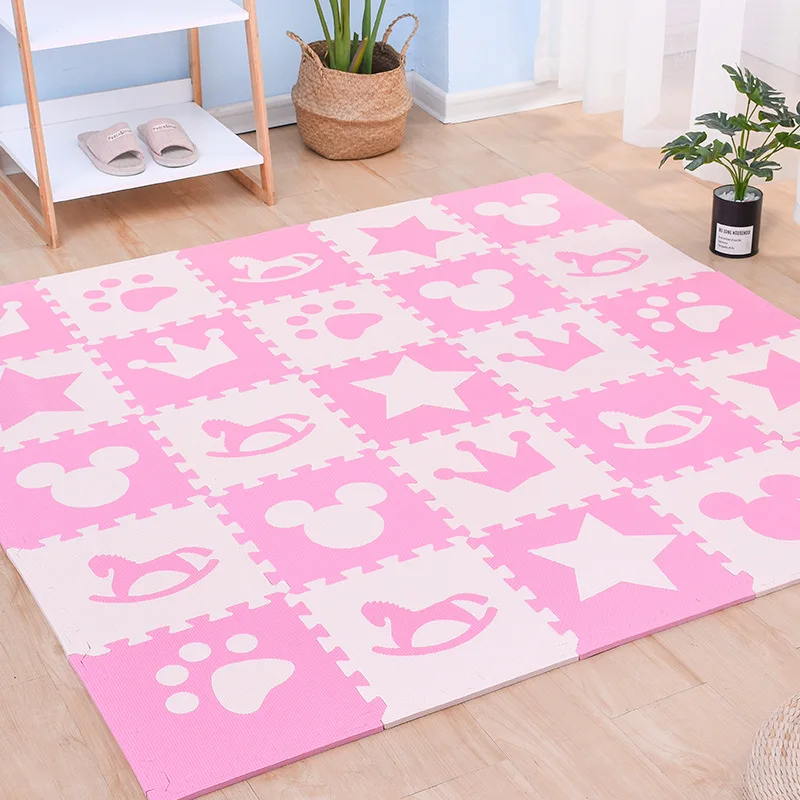 16PCS Tatame Play Mats Baby Game Mat 30x30cm Baby Mat Children Room Mat Baby's Floor Mats Puzzle Mat Foot Mat Foam Mat for Baby