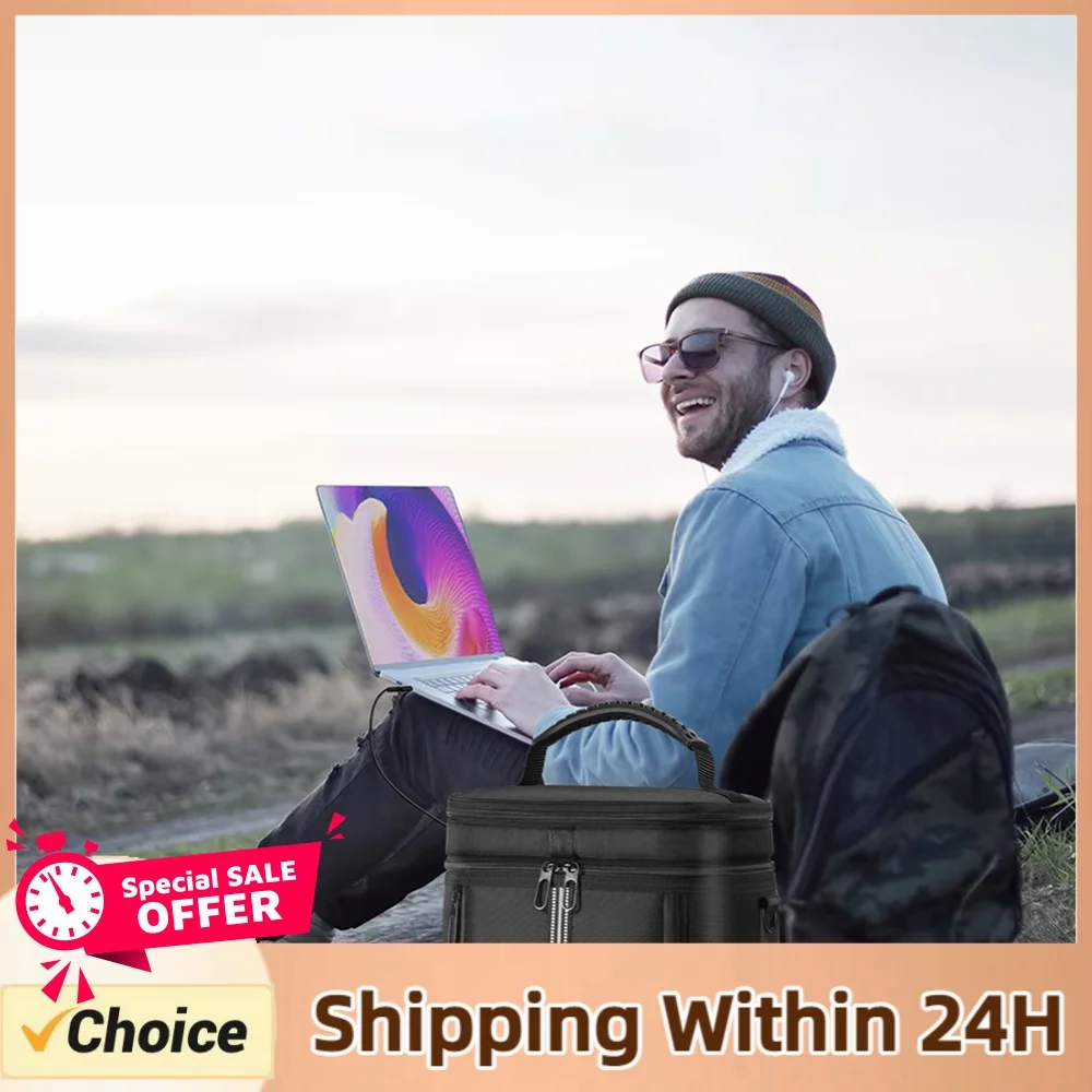 Carrying Case for Ef Ecoflow River 2 Portable Power Station Bag Storage Case Waterproof with Shoulder Strap & Handle