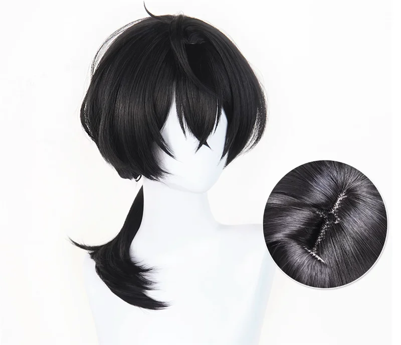 Already Styled Bartoli Cosplay Wigs Black Wigs Heat Resistant Hair Halloween Cosplay Anime Wigs as Role Play Prop Gift
