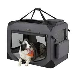 Travel Cat Dog Carrier Crate Kennel Portable Removable Collapsible Steel Frame Zipper Airline Approved Oxford Animal Cage