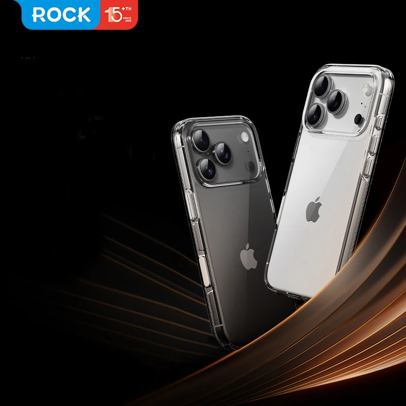 Per iPhone 17 Pro Max 17 Pro Custodia Rock Crystal Clear PC + TPU Cover trasparente antigraffio per iPhone17