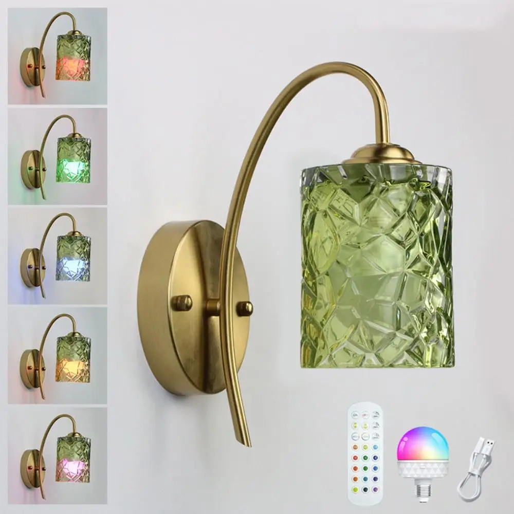 

Starry Glass Shade LED Wall Light Rotatable Design Dimmable Feature Brass Wall Lamp Modern 360° Adjustable Dimmable LED Lamp