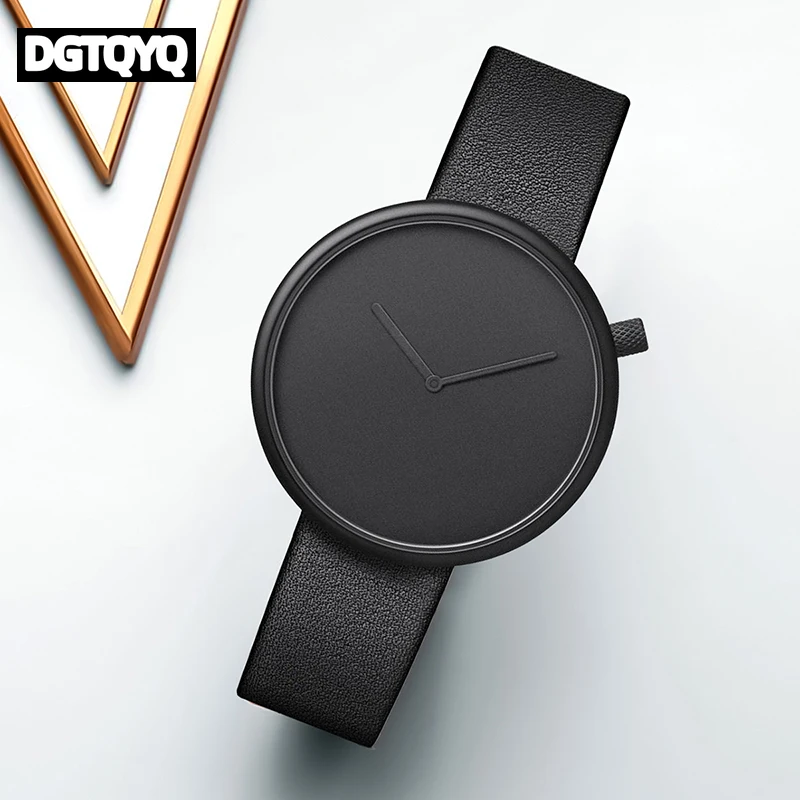 2026 Women's Minimalist Style Leather Watch Women's Small Disc Scaleless Fashion Watch Minimalist Women's Leisure Quartz Watch