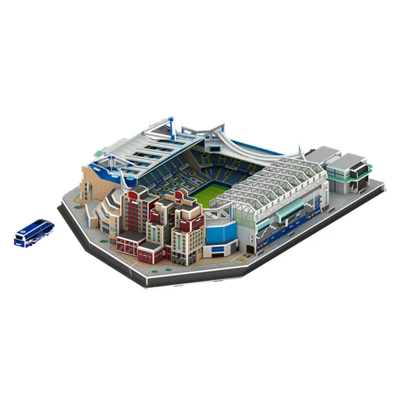 DIY Chelsea Stamford Bridge Football Stadium 3d Stereo Puzzle Model SZ