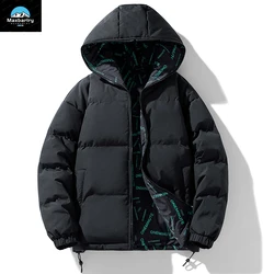 Chaqueta acolchada de algodón para hombre, parka gruesa de doble cara, a la moda, a prueba de viento, de lujo, talla grande, para invierno, 2024