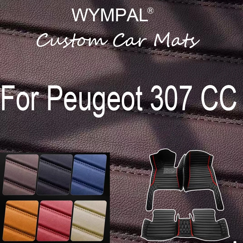 

Luxury DropShipping Car Floor Mats For Peugeot 307 CC 2003-2010 Center Interior 100% Fit Leather Carpets Rugs Foot Accessories