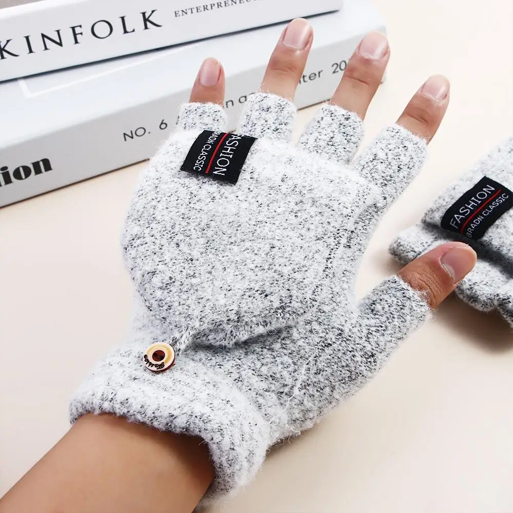 Temperature Driving Gloves Letter Winter Heated Gloves Female Gloves USB Electric Heated Gloves Knitted Cashmere Gloves