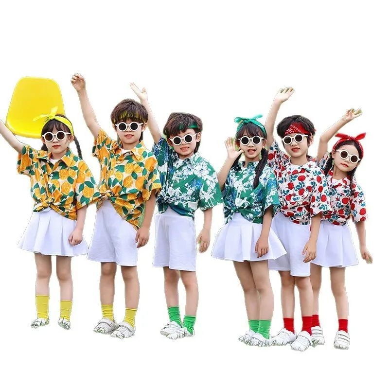 Fantasia de líder de torcida para dia das crianças, jogos esportivos, cerimônia de abertura, fantasia de performance, vestido de formatura infantil, camisa