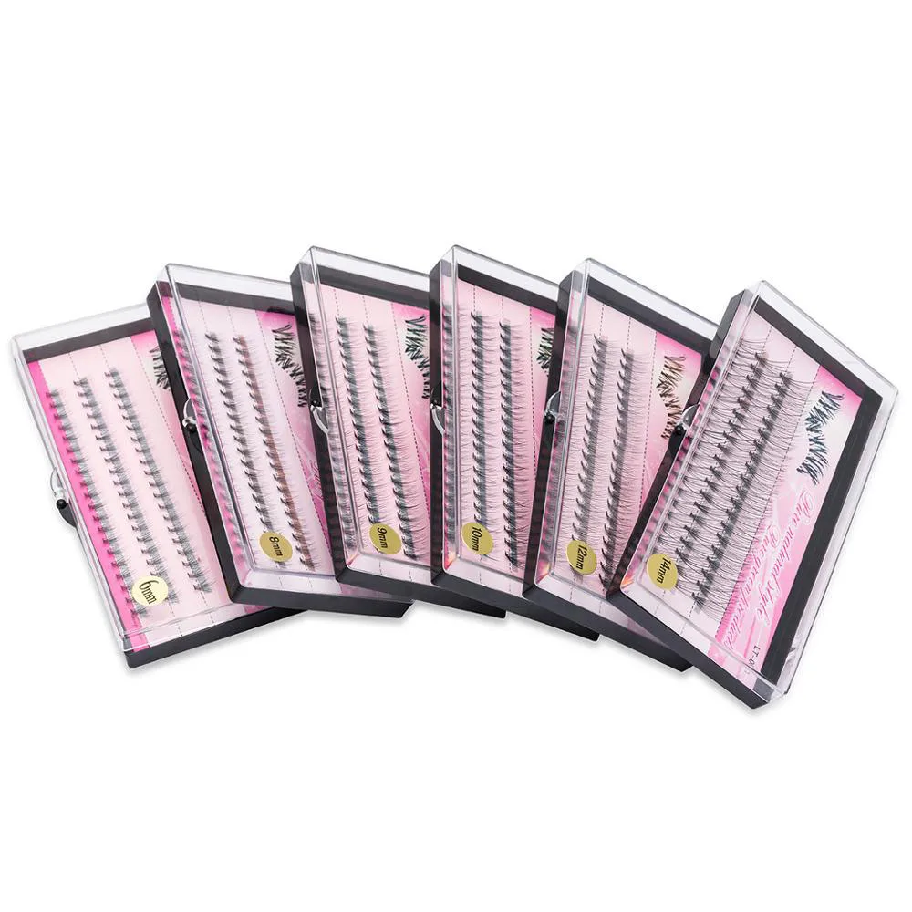 1 box/60 Cluster Mink False Eyelashes 3D Russian Individual Eyelash bunches Natural Eyelash Extension Makeup Lashes wholesale