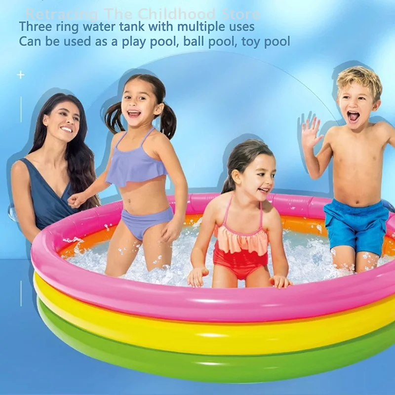 1 pièce grande piscine gonflable pour enfants arc-en-ciel piscine jouet été Piscina eau bébé piscine de jeu en plein air pour enfants jouets
